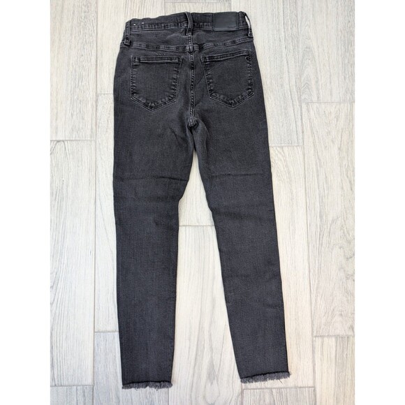 Madewell Perfect Vintage Jeans Women Straight Slim Rip Knee Gray 26 - Picture 2 of 10